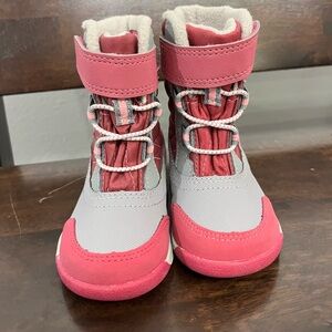 Merrell Kids Pink and grey tall snow boots